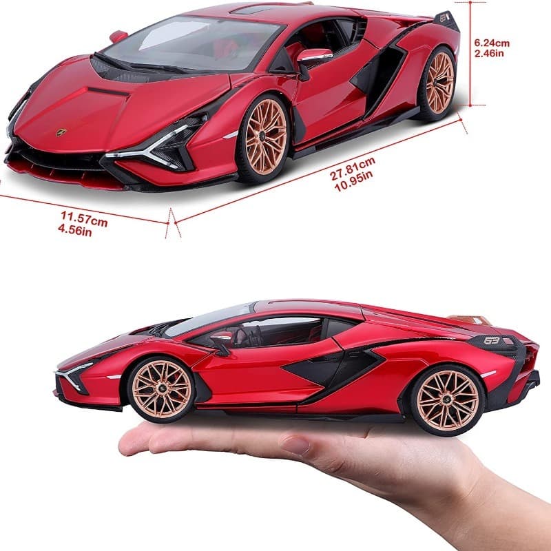 Bburago Lamborghini Sian FKP 37 Metallic - Red thumbnail 4