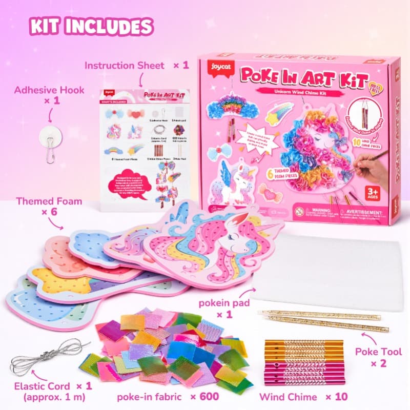 Joycat Unicorn Wind Chime Craft Kit Diy Foam Craft Toy for Kids thumbnail 2