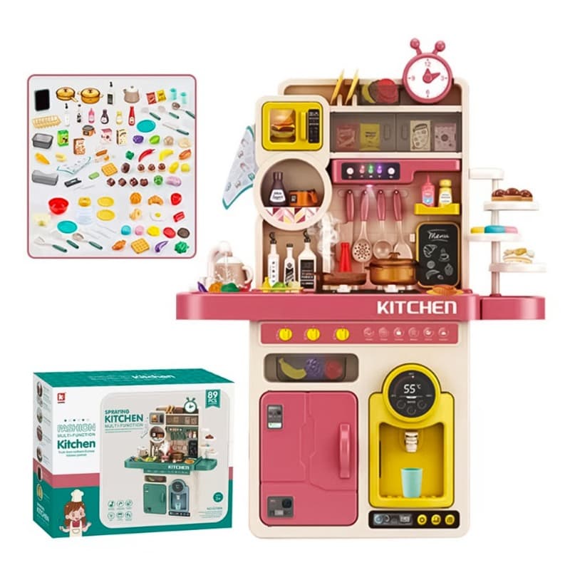 Home Kitchen Set - Red 89 Pieces
