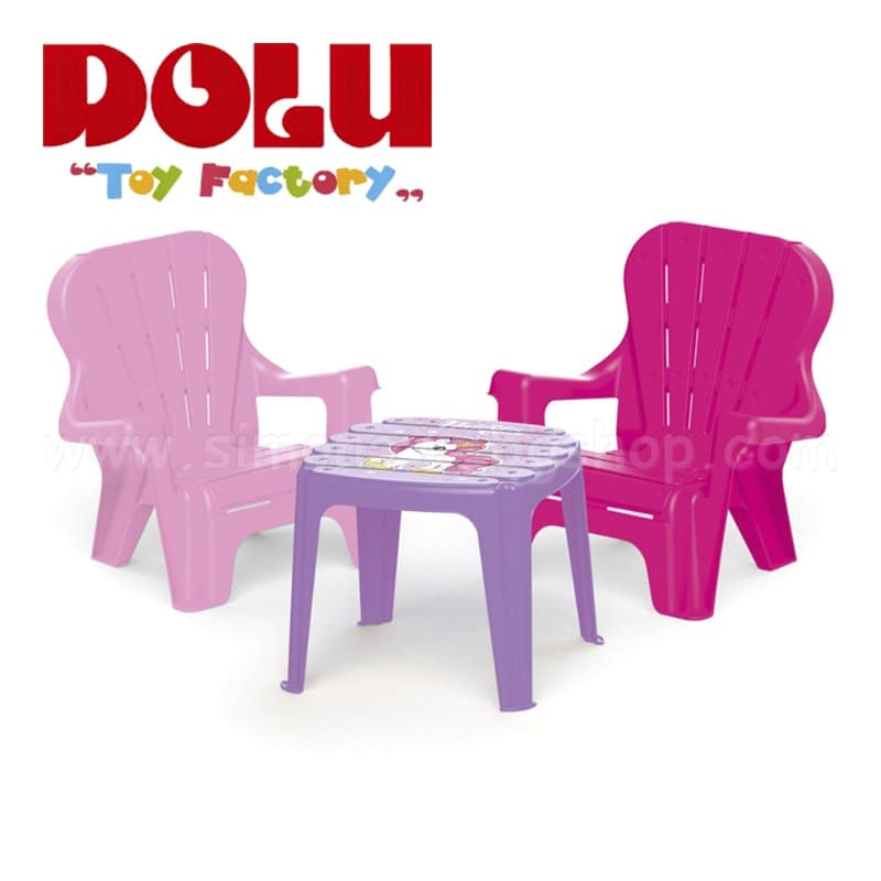 Dolu Unicorn Table And 2 Chairs