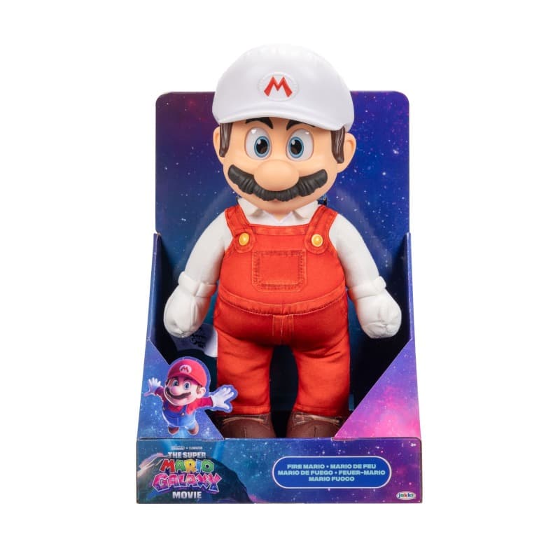 Nintendo Super Mario Galaxy Movie – 14" Posable Plush – Fire Mario thumbnail 4