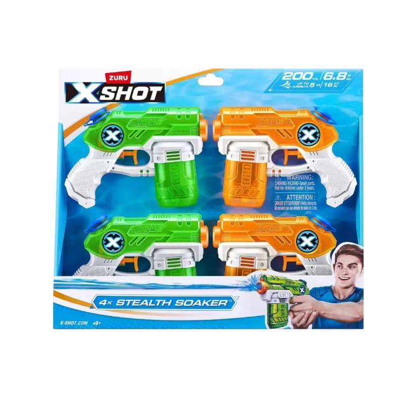 X-Shot Water Small Stealth Soaker 4 Pack