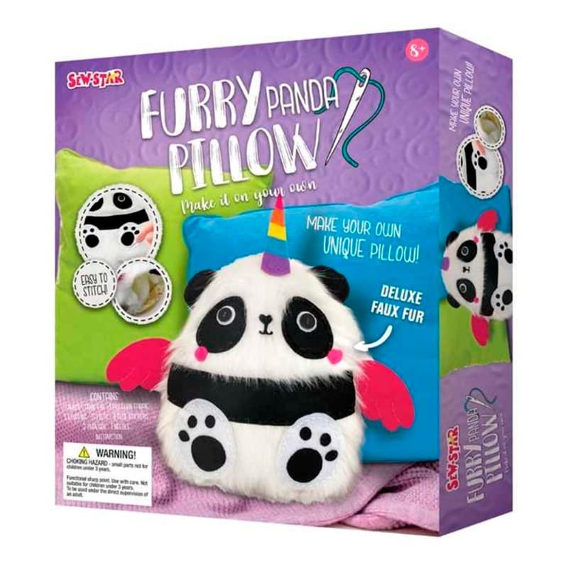 Sew Star Pillow Furry - Panda