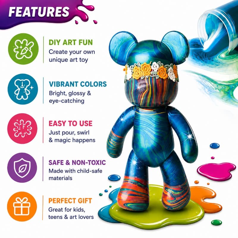 Paulinda Magic Painting Bear For Kids thumbnail 3