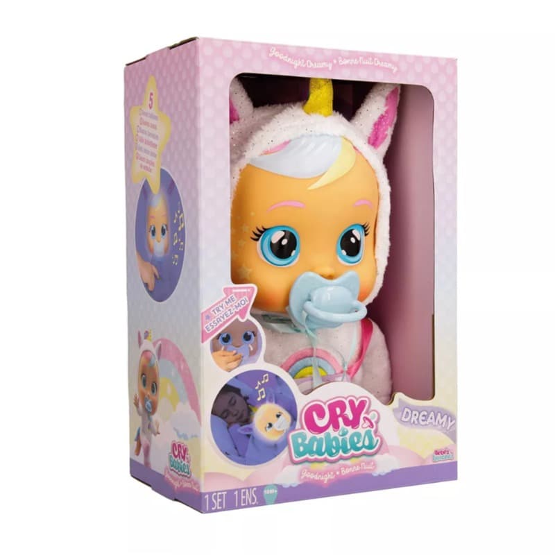 Cry Babies Goodnight Dreamy Light Up Unicorn Doll thumbnail 2