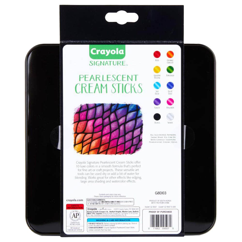 Crayola Signature Pearlescent Cream Sticks 10Ct thumbnail 3