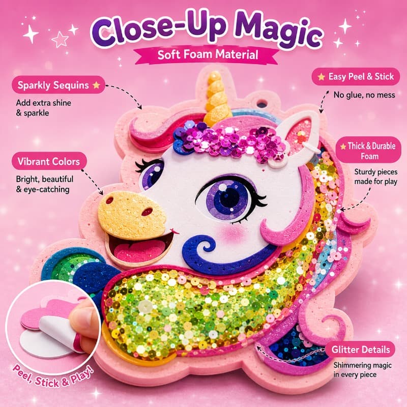 Joycat Sparkle Charms Keychain Craft Kit Diy Toy for Kids thumbnail 3