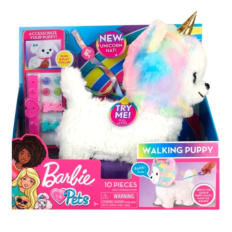 Barbie Walking Puppy With Removable Unicorn Hood thumbnail 2