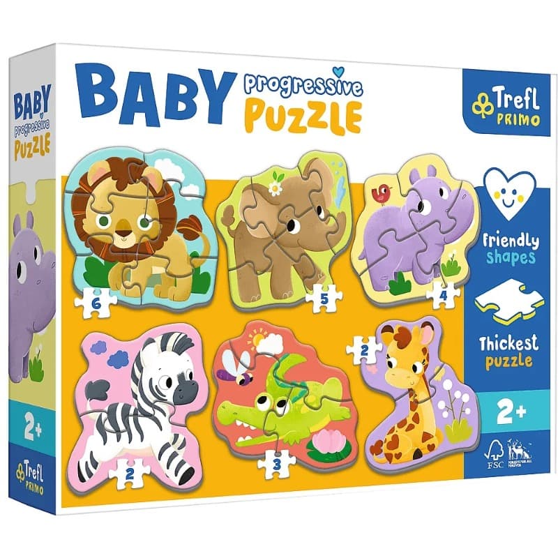 Trefl Baby Progressive Puzzle - Safari