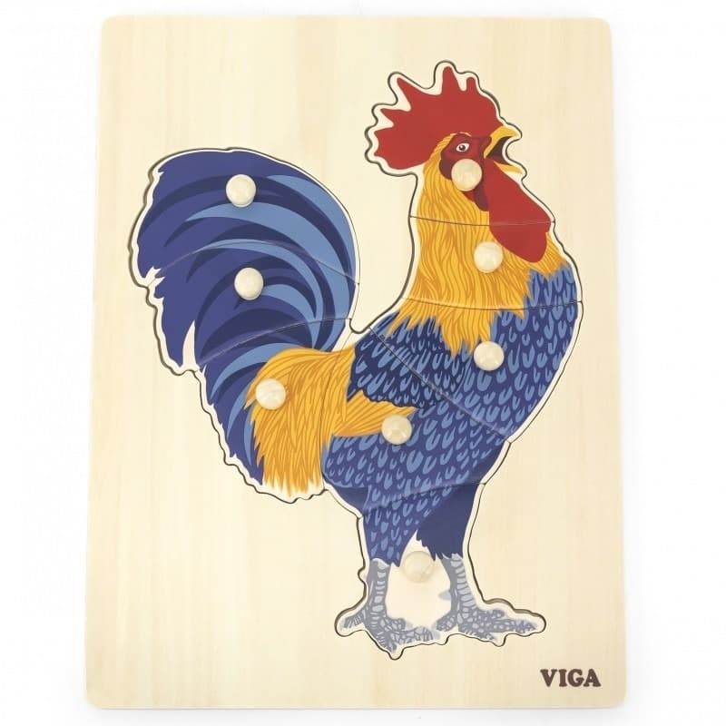 VIGA Montessori Puzzle Rooster