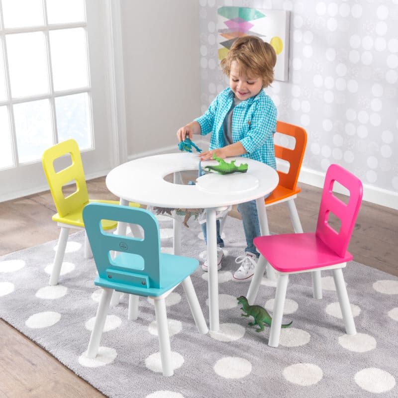Kidkraft - Round Storage Table and 4 Chair Set thumbnail 2