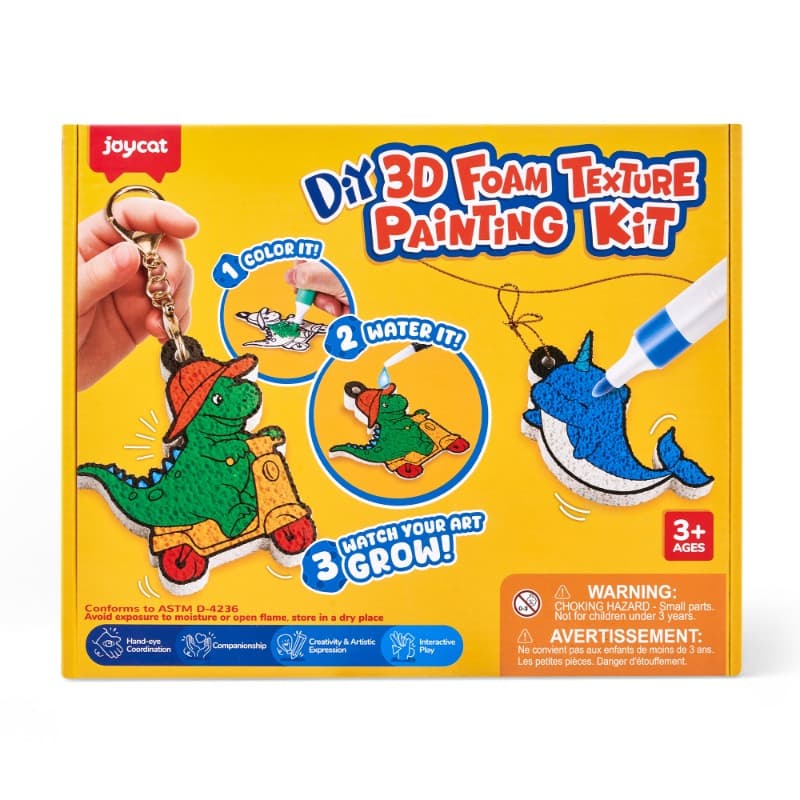 Joycat Animal 3D Foam Texture Painting Kit Diy Craft Toy for Kids