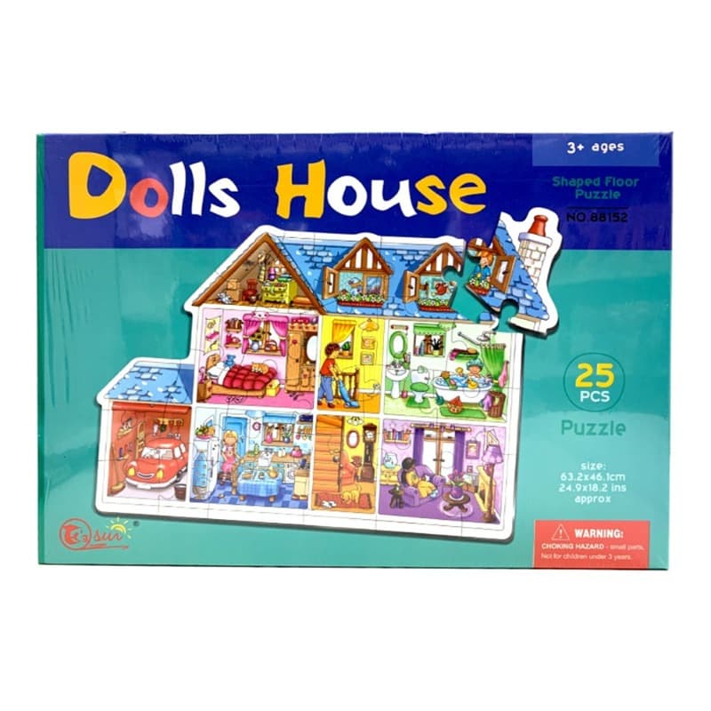 Tu Sun Doll House Shaped Floor Puzzle 25 Pcs thumbnail 2
