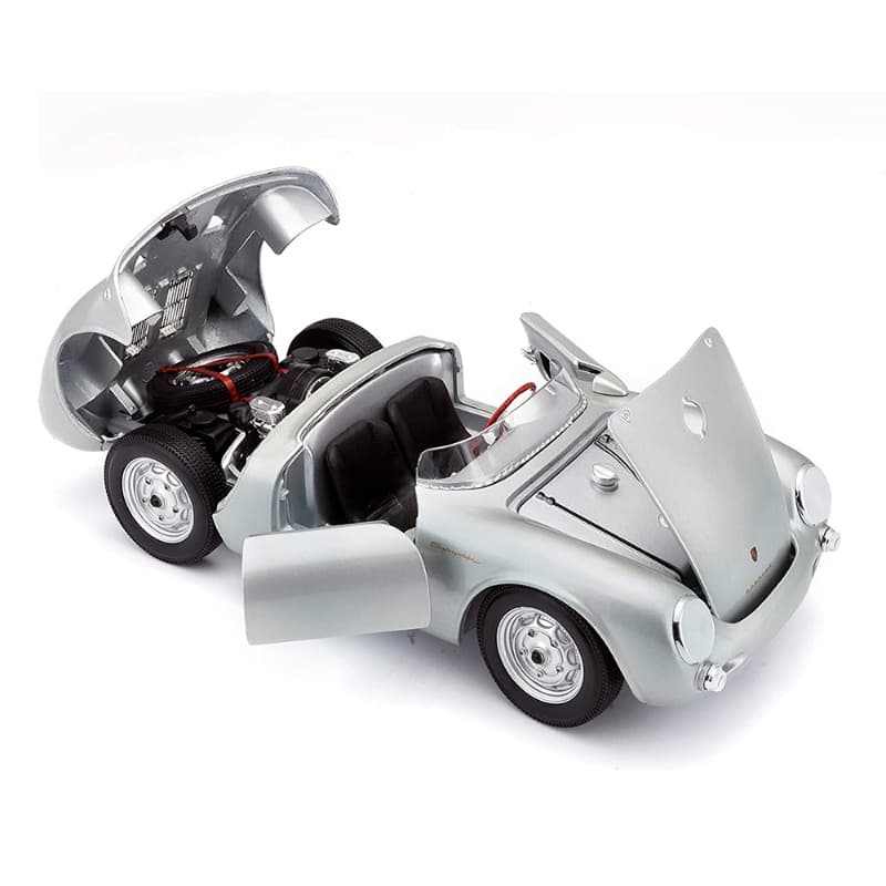 Maisto 1:18 Scale Porsche 550A Spyder Diecast Vehicle - Silver thumbnail 4