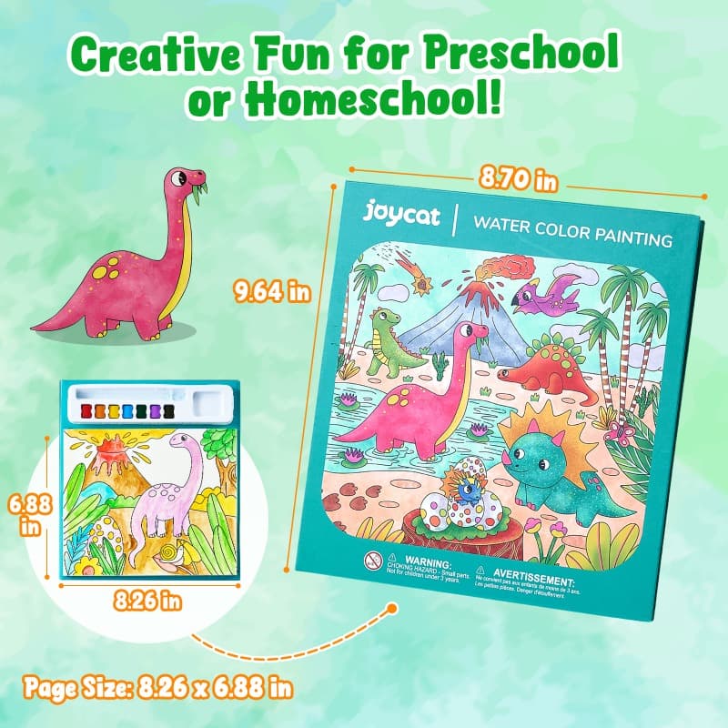 Vanilla Dinosaur Watercolor Painting Set Art And Craft Toy for Kids thumbnail 4