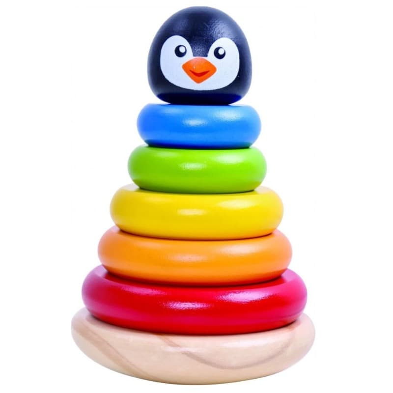 Tooky Toy Wooden Penguin Tower
