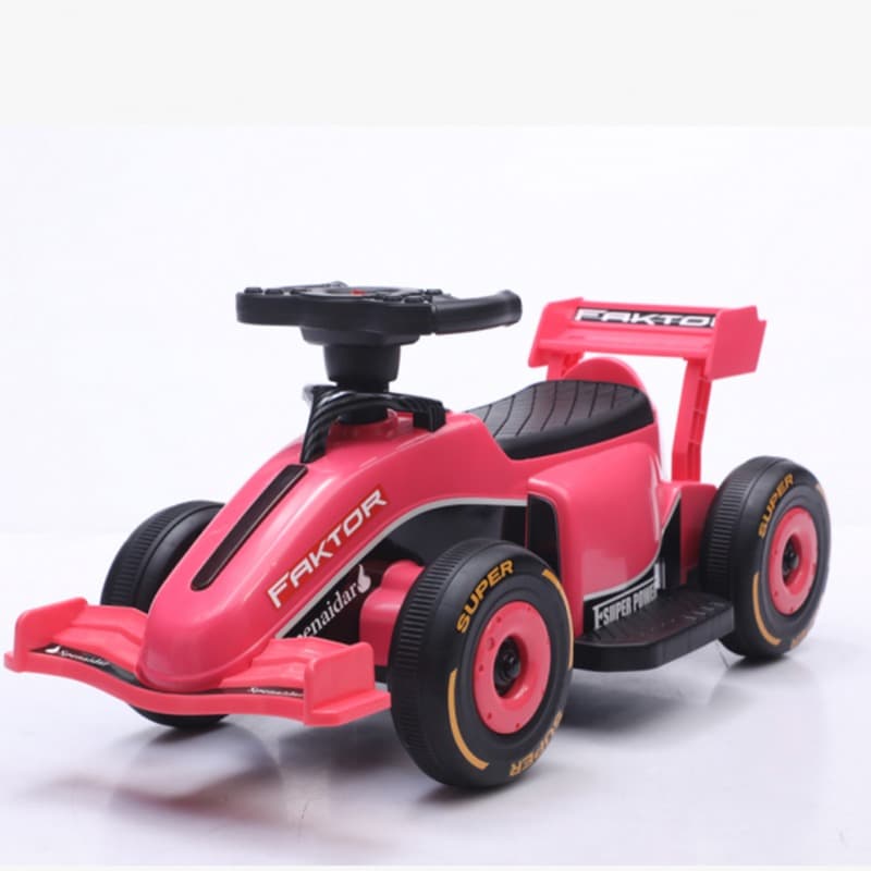 Tobbi Kids Mini F1 Race Ride-On Electric Car 6V Pink