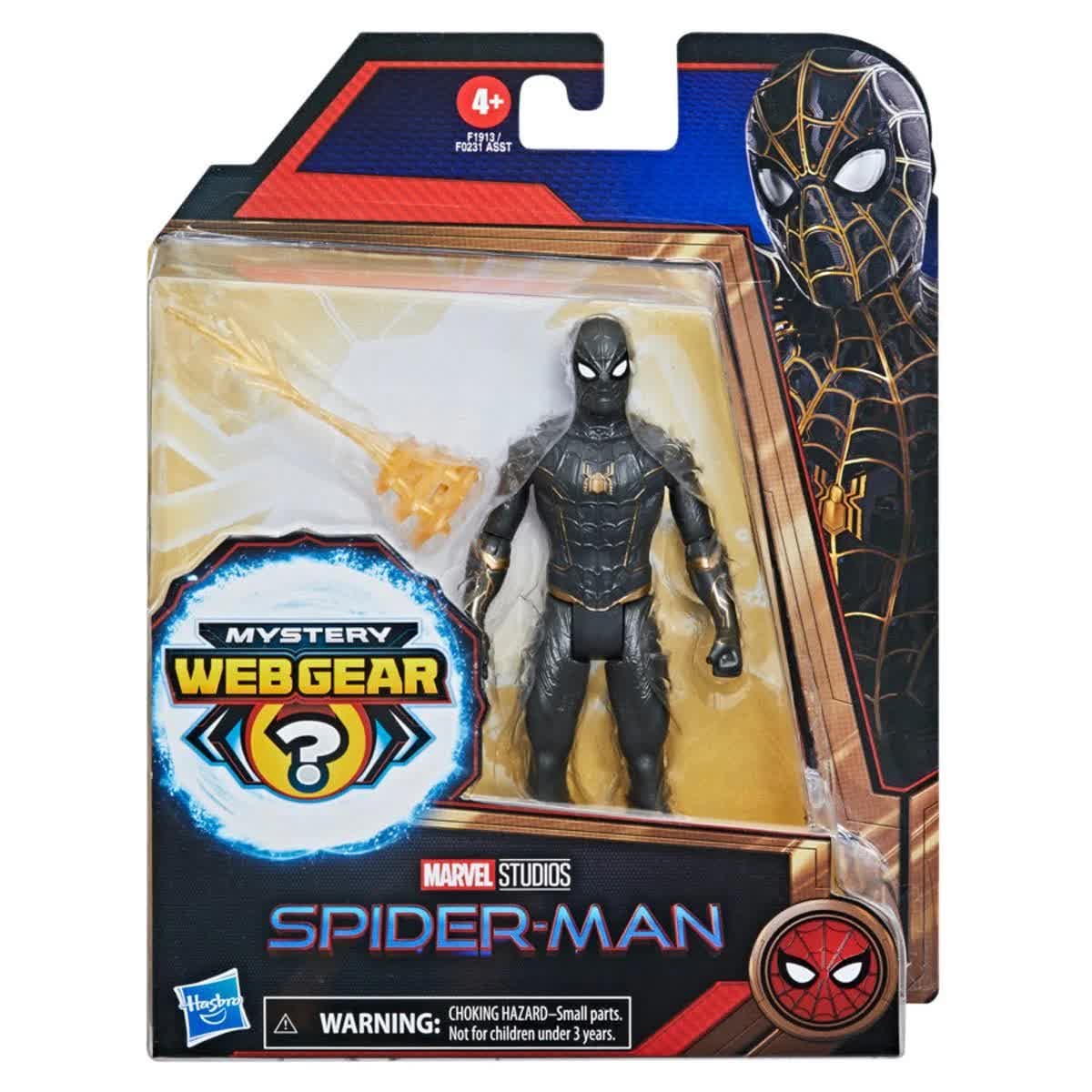 Marvel Spider-Man Mystery Web Gear Black and Gold Suit