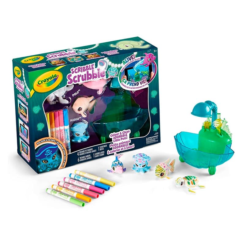Crayola Scribble Scrappy Ocean Beach Glow Lagoon Bathtub Set