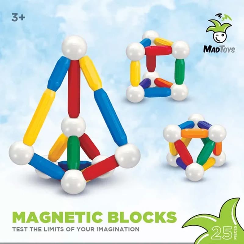 Mad Toys Magnetic Building Blocks 25 Pcs thumbnail 5
