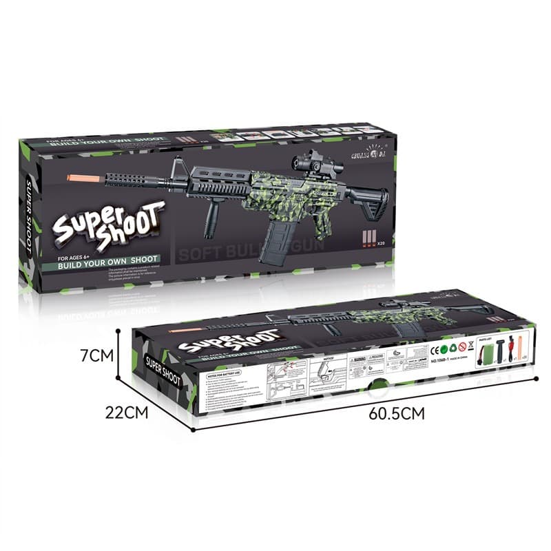Super Shoot Electronic Gun Toys Shoot - Green thumbnail 3