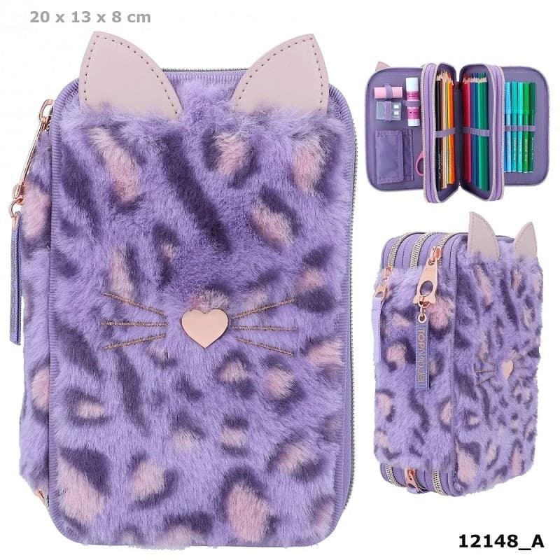 TopModel Triple Pencil Case Leo Love