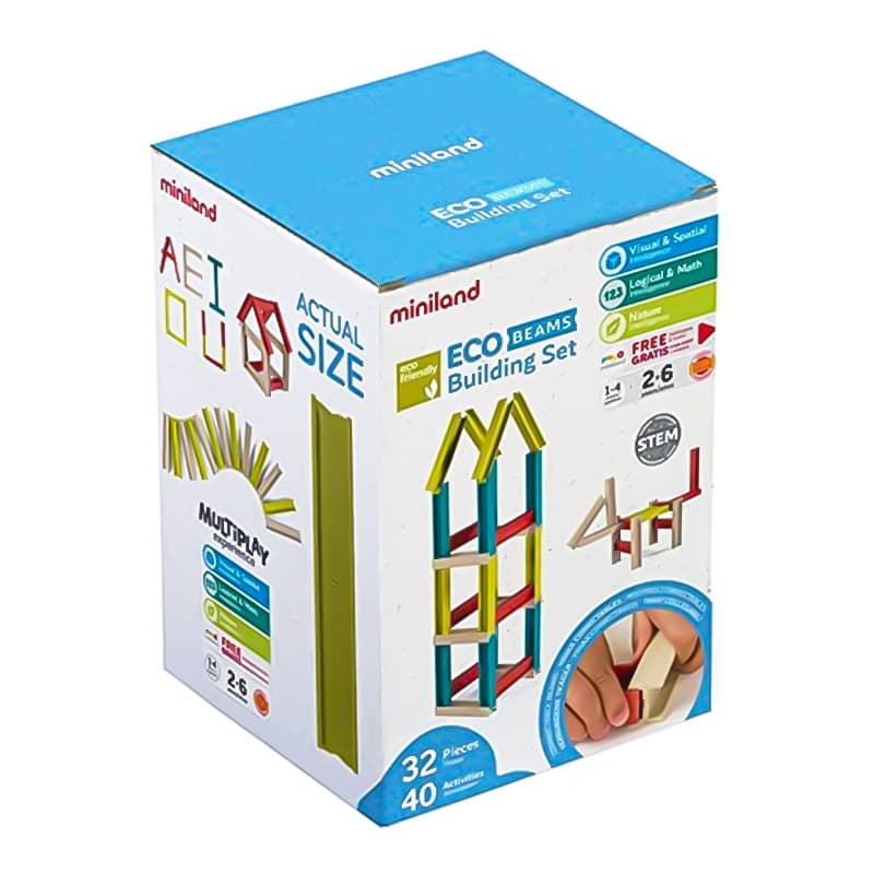 Miniland Eco Beams Building Set - 32 Pcs thumbnail 2