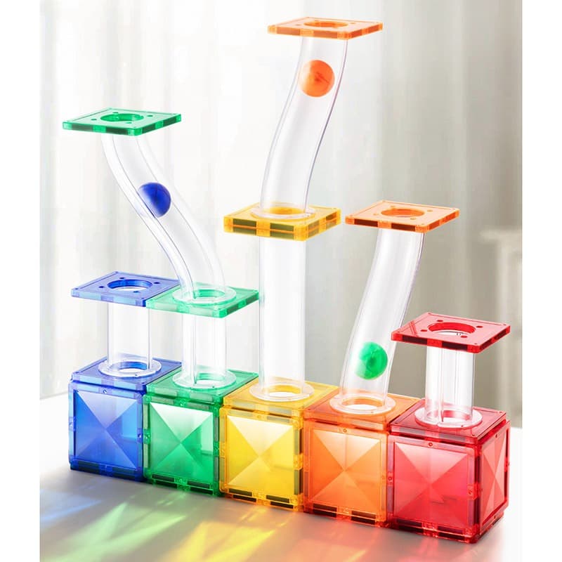 Mideer Colorful Magnetic Tiles - Marble Run 100Pcs thumbnail 3