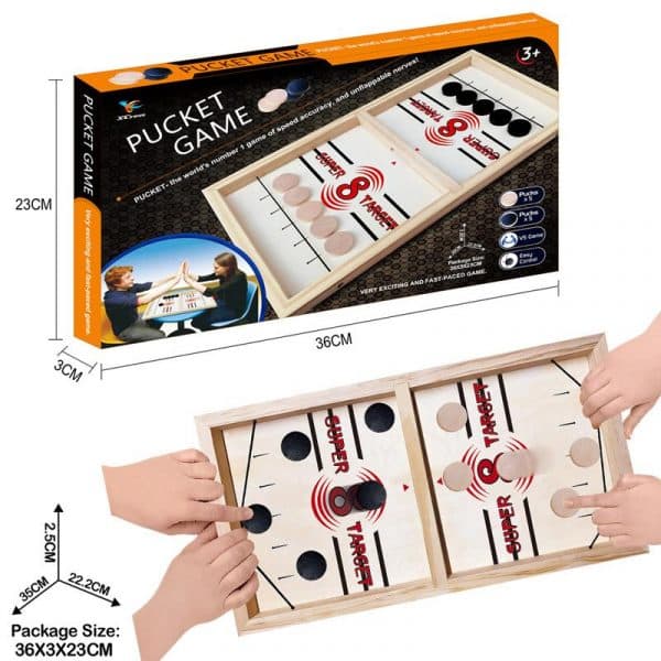 Wooden Hockey Sling Pucket Game thumbnail 2