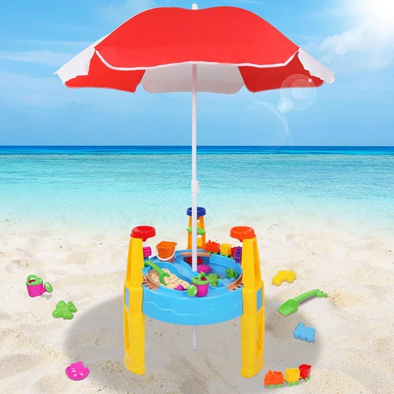 Hualian Sand and Water Table Set - Blue/Yellow thumbnail 2