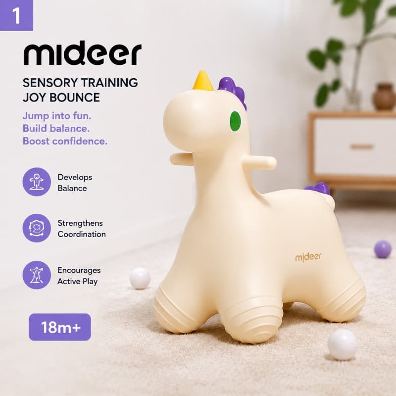 Mideer Sensory Training Bounce Jumper Unicorn Hopper Toy for Kids thumbnail 4