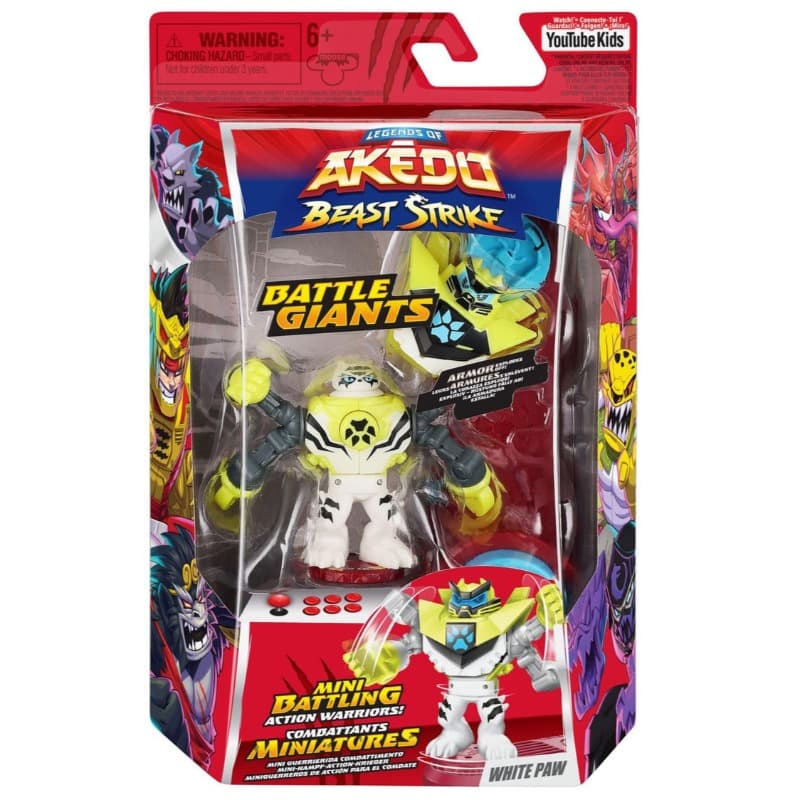 Akedo Beast Strike Battle Giants Single Pk White Paw