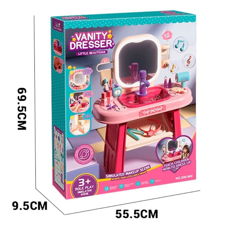Makeup Table with Light - 23pcs