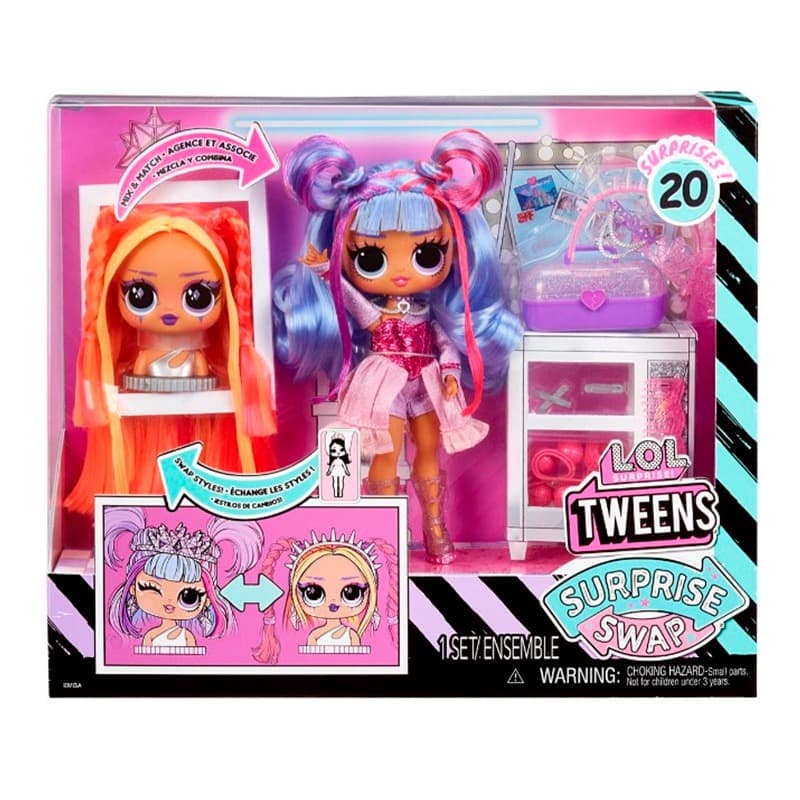 L.O.L. Surprise Tweens Surprise Swap Fashion Doll Buns And 2-Braids Bailey