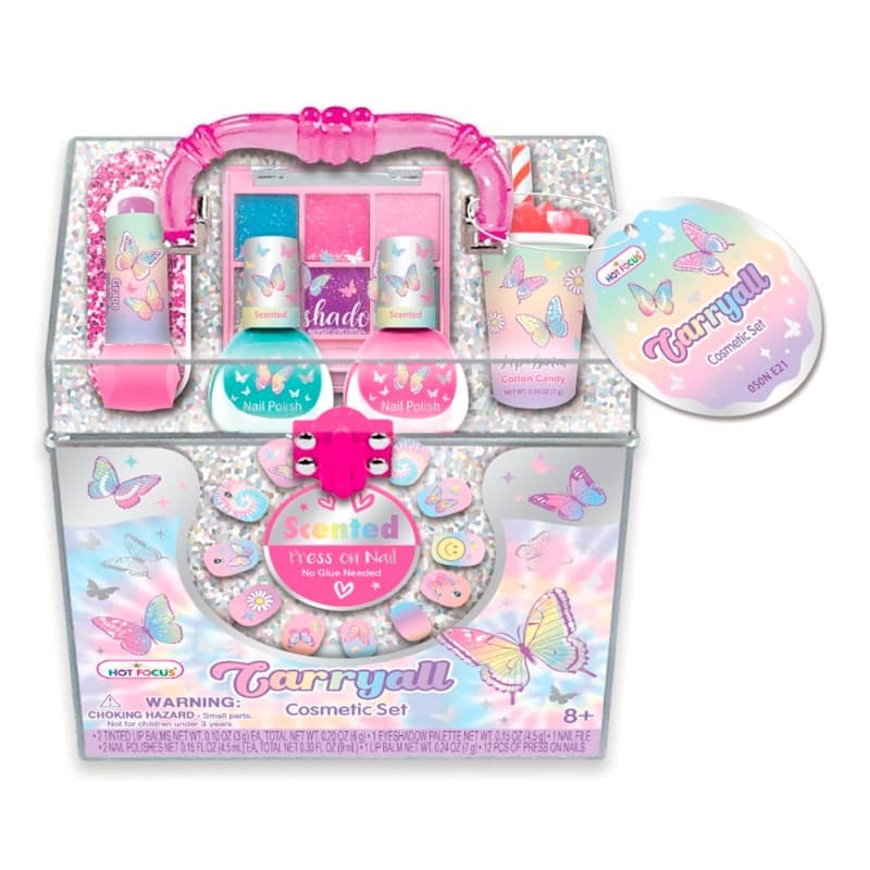 Hot Focus Tye Die Butterfly Carryal Cosmetic Set