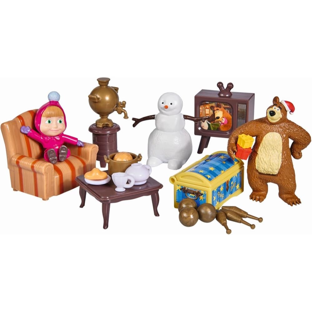 Simba Masha And The Bear Winter Bear's House Playset thumbnail 4