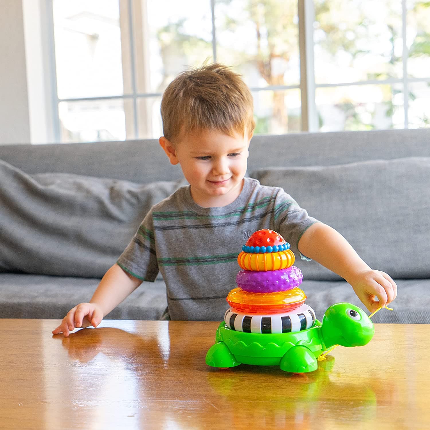 The Learning Journey Early Learning Pull Along Stacking Turtle thumbnail 3