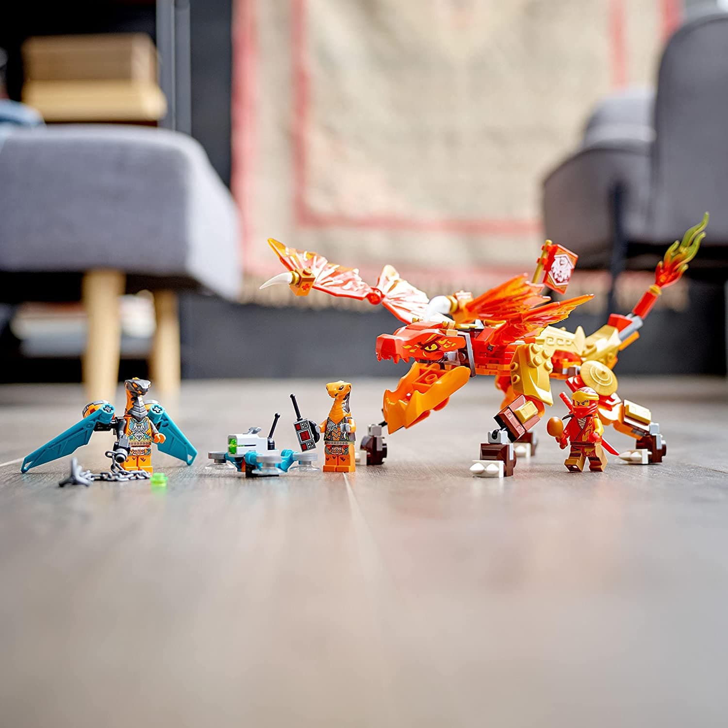Lego Ninjago Kais Fire Dragon Evo Building Kit thumbnail 2