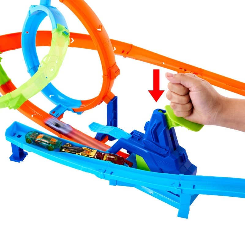 Hot Wheels Toy Car Track Stunt Tracks Rapid Cyclone Playset 1:64 Scale thumbnail 5