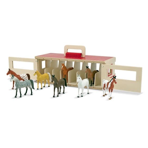 Melissa and Doug Take-Along Show-Horse Stable thumbnail 2