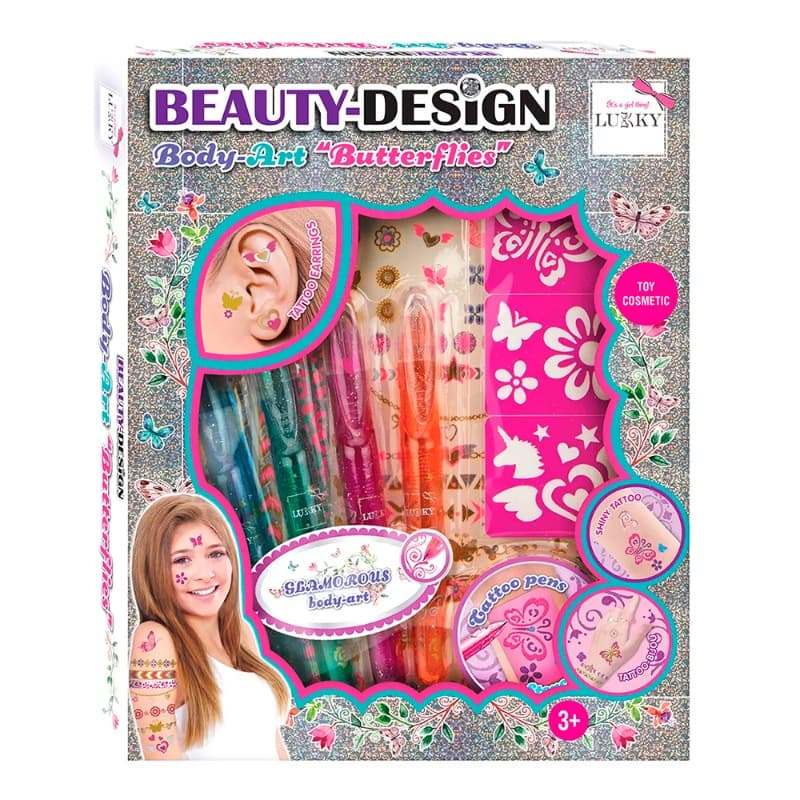 Lukky Set Beauty Design Body Art Butterflies thumbnail 3