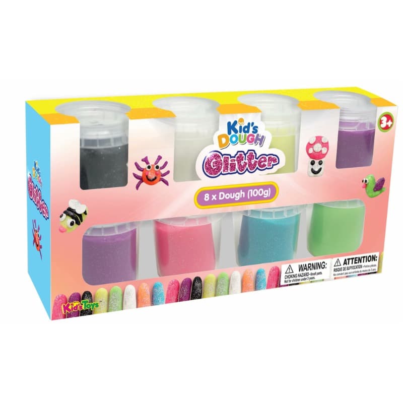 Creative Play Glitter Dough Set 100g – 6 Pack