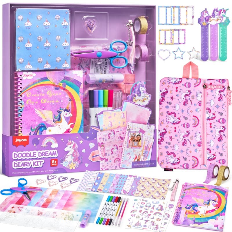 Joycat Doodle Dream Diary Kit Scrapbook And Journal Craft Set for Kids thumbnail 4