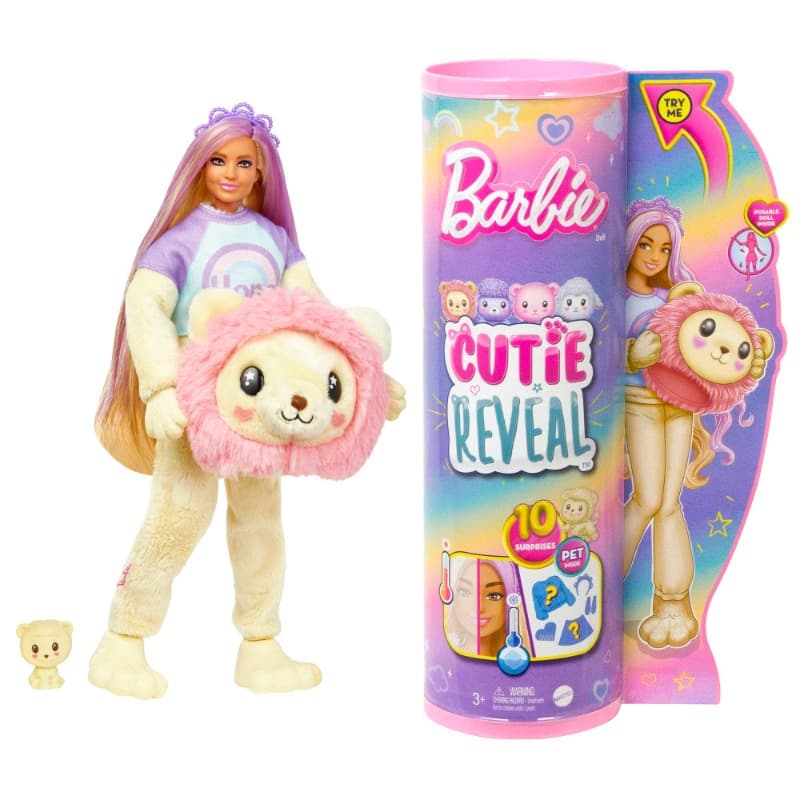 Barbie Cutie Reveal Barbie Cozy Cute Tees Series - Lion