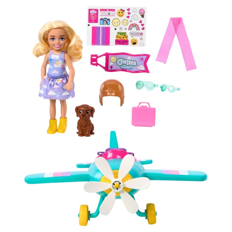 Barbie Chelsea Doll with Her Plane and 7 Accessories thumbnail 2