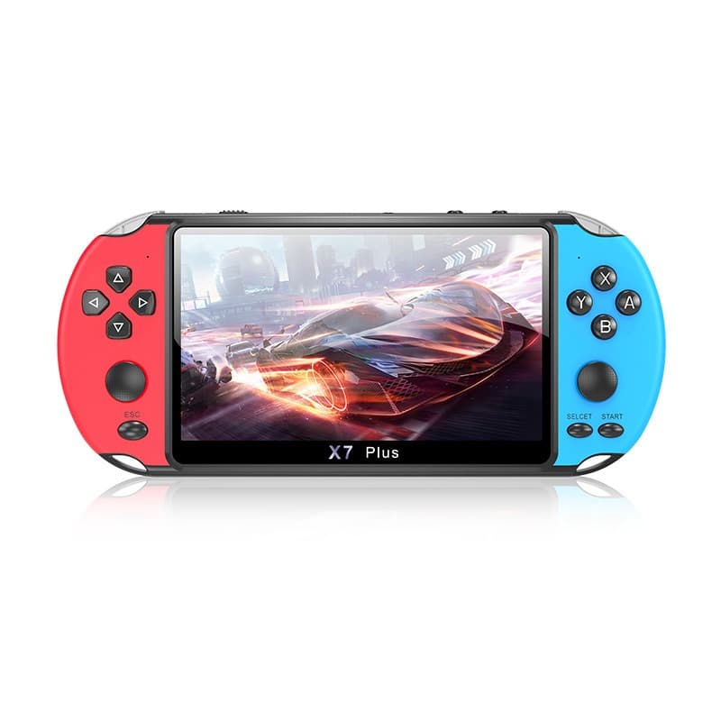 Portable Gaming Device With a 5.1-inch Screen and 8gb Memory Card - Blue and Red