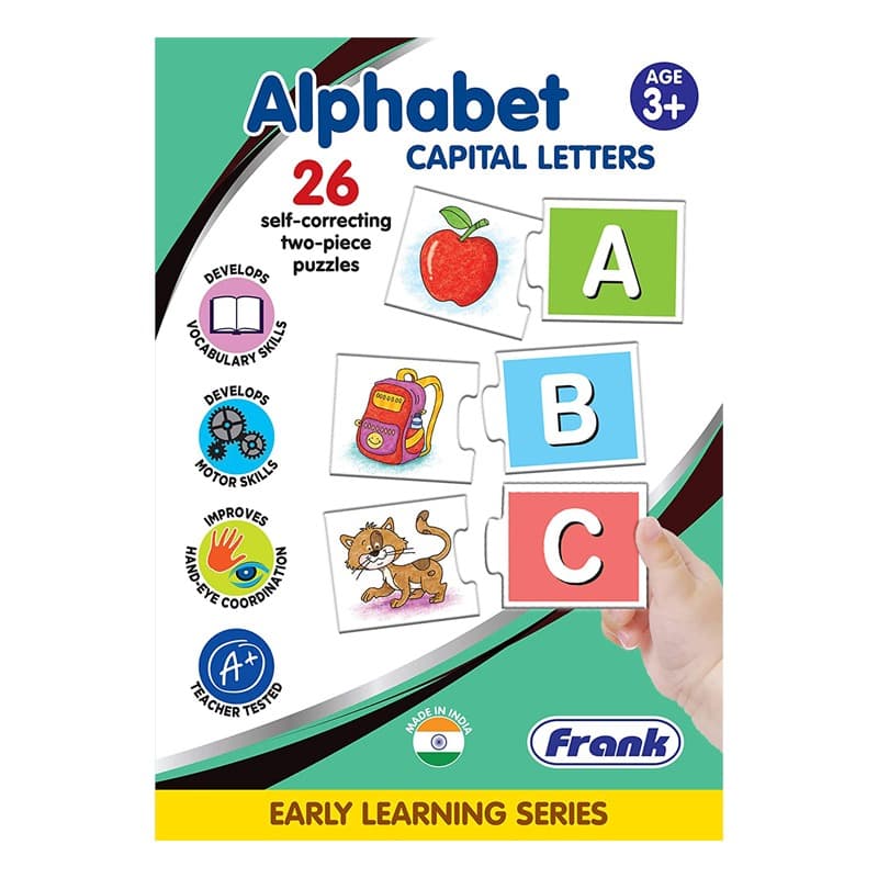 Frank Alphabet Capital Letters Puzzle – 52 Pieces thumbnail 3