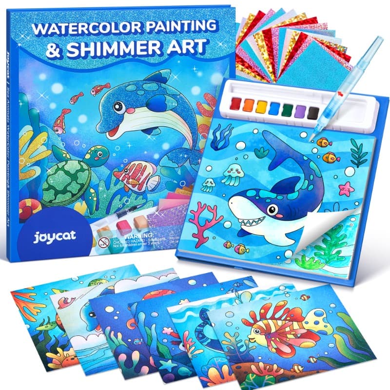 Vanilla Sea Animals Watercolor Painting Set Art Craft Toy for Kids