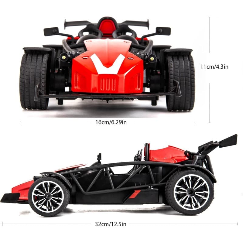 MZ RC 1:12 Die Cast Mist Spray Racing Car Red thumbnail 4