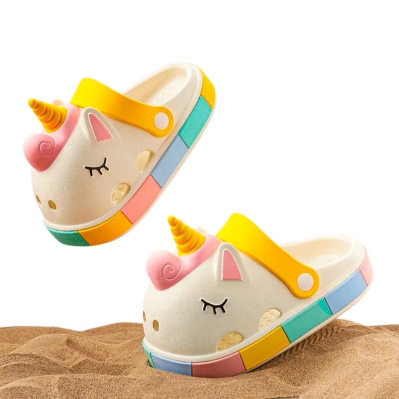 Cheerful Mario Unicorn Kids Slippers